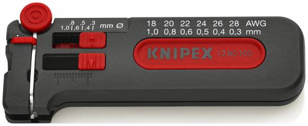 KNIPEX 12 80 100 SB Mini-Abisolierer 100 mm