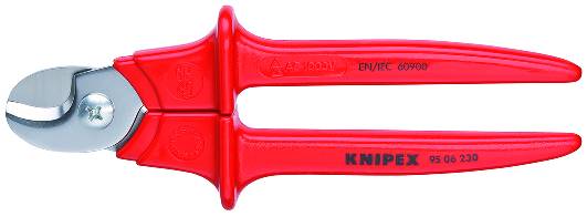 KNIPEX 95 06 230 SB Kabelschere Griffe mit Kunststoff umspritzt 230 mm isoliert, mit Kunststoff umsp