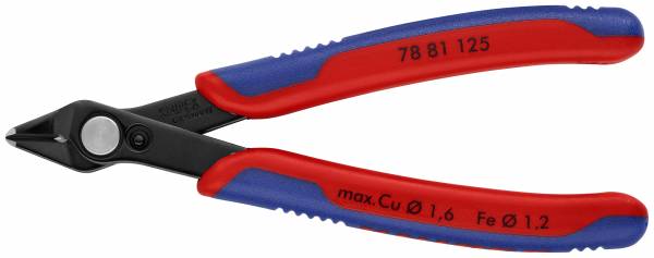 KNIPEX 78 81 125 SB Electronic Super Knips® 125 mm brüniert mit Mehrkomponenten-Hüllen brüniert