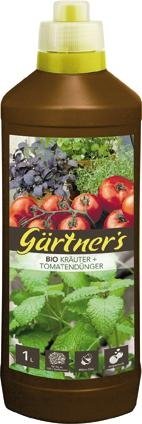 Gärtners Bio Dünger für Kräuter + Tomaten, 1 l