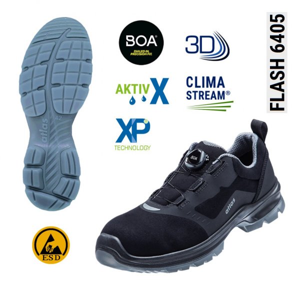 Atlas Flash Xp Boa Esd S Sicherheitshalbschuhe Cbdirekt