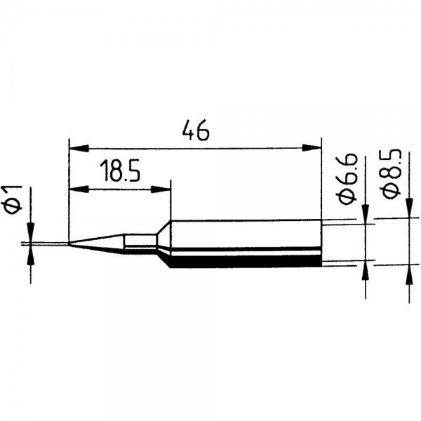 Lötspitze Bleistiftspitz 0,8mm Verläng. Ersa