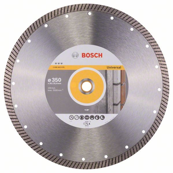 BOSCH DIAMANTTRENNSCHEIBE BEST FOR UNIVERSAL TURBO, 350 X 20,00/25,40 X 3,2 X 12 MM