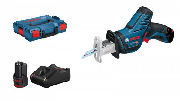 Bosch Akku-Säbelsäge GSA 12V-14, mit 2 x 3,0 Ah Li-Ion Akku, L-BOXX