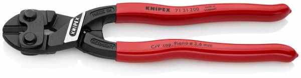 KNIPEX 71 31 200 CoBolt® Kompakt-Bolzenschneider 200 mm schwarz atramentiert mit Kunststoff überzog