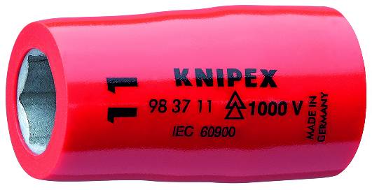 KNIPEX 98 37 11 Steckschlüsseleinsatz für Sechskantschrauben mit Innenvierkant 3/8" 43 mm