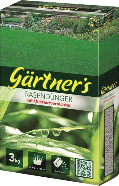 Gärtners Rasendünger mit Unkrautvernichtung 3 Kg