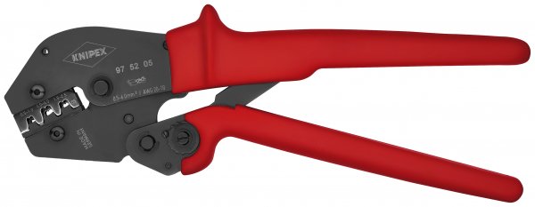 KNIPEX 97 52 05 Crimpzange auch für Zweihandbedienung 250 mm brüniert mit rutschhemmenden