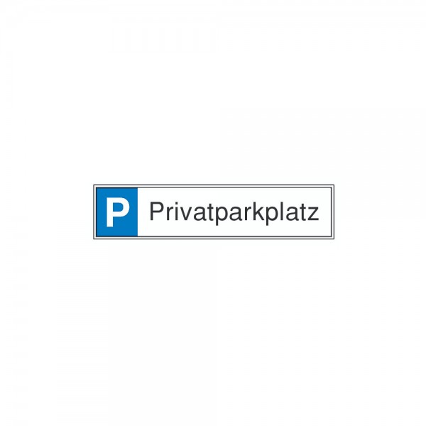 Parkplatzs.Privatpark Aluminium geprägt