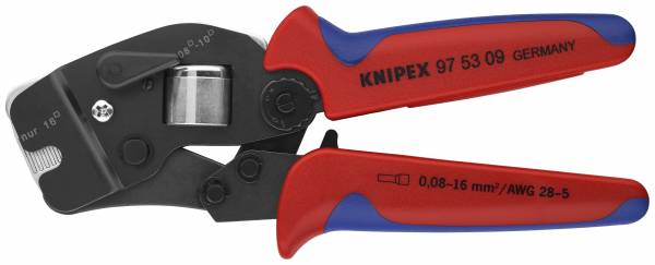 KNIPEX 97 53 09 SB Selbsteinstellende Crimpzange für Aderendhülsen mit Fronteinführung 190 mm