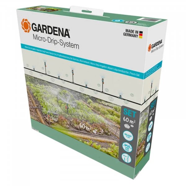 Gardena MDS Tropfbewässerung Set Gemüse-/Blumenbeet (60 m²) 13540