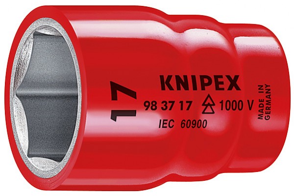 KNIPEX Steckschlüsseleinsatz für Sechskantschrauben mit Innenvierkant 3/8" 98373/4"