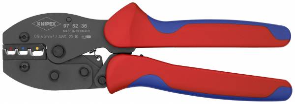 KNIPEX 97 52 36 SB PreciForce® Crimpzange 220 mm brüniert mit Mehrkomponenten-Hüllen