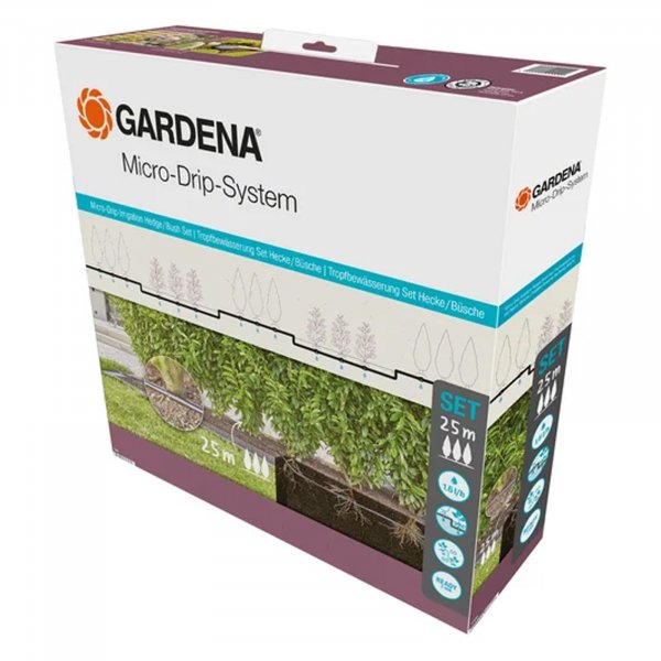 Gardena MDS Tropfbewässerung Set Hecke/Büsche (25 m) 13500