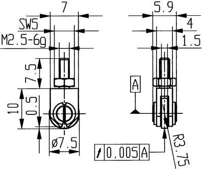 Messeinsatz Stahl Abb.22/ 7,5mm Käfer