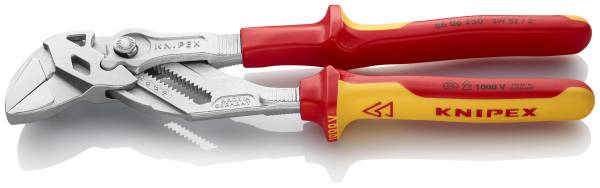 KNIPEX 86 06 250 SB Zangenschlüssel Zange und Schraubenschlüssel in einem Werkzeug 250 mm verchromt