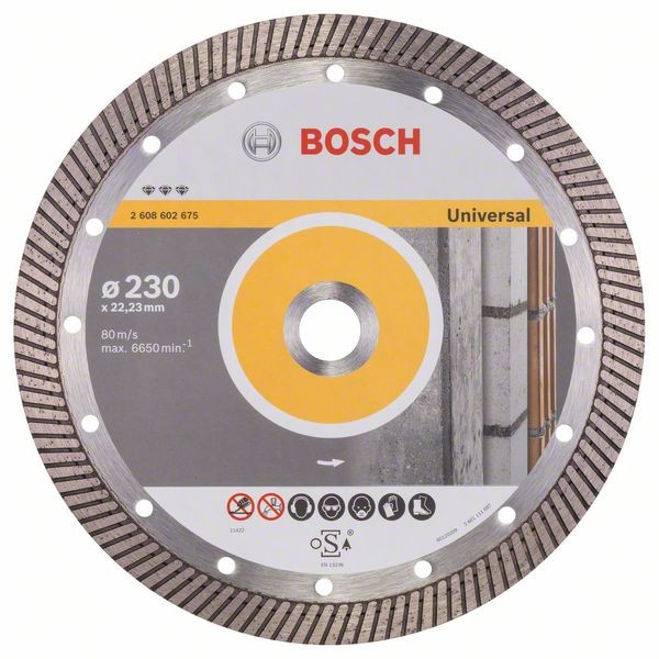 BOSCH DIAMANTTRENNSCHEIBE BEST FOR UNIVERSAL TURBO, 230 X 22,23 X 2,5 X 15 MM