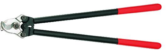 KNIPEX 95 21 600 Kabelschere für Zweihandbedienung 600 mm mit Kunststoff-Hüllen poliert