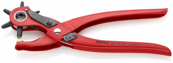 KNIPEX 90 70 220 EAN Revolverlochzange 220 mm rot pulverbeschichtet