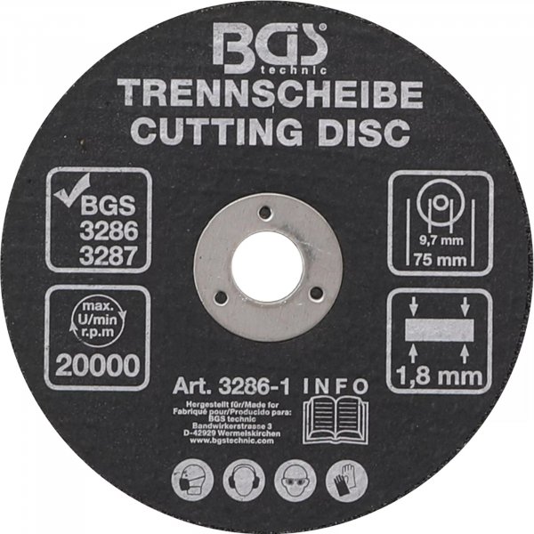 BGS Trennscheibe Ø 75 x 1,8 x 9,7 mm 3286-1