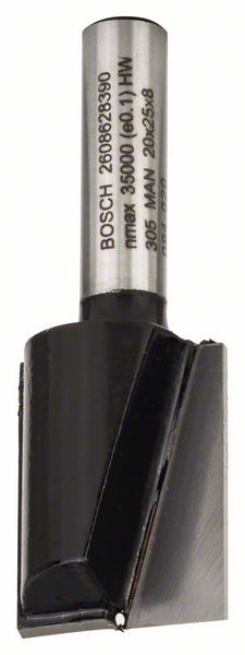 Bosch Nutfräser 8 mm Durchmesser D1 20 mm Länge 25 mm G 56 mm Fräser