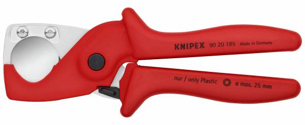 KNIPEX 90 20 185 SB Rohrschneider für Verbund- und Kunststoffrohre 185 mm aus zähem, glasfaserverstä