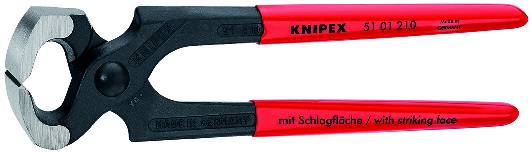 KNIPEX 51 01 210 SB Hammerzange 210 mm schwarz atramentiert mit Kunststoff überzogen poliert