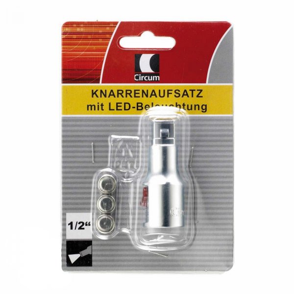 Knarrenaufsatz 1/2" mit LED Licht