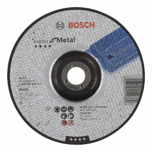 BOSCH TRENNSCHEIBE GEKRÖPFT EXPERT FOR METAL A 30 S BF, 180 MM, 22,23 MM, 3 MM