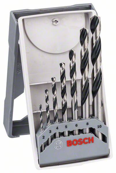 Bosch Metallspiralbohrer-HSS-Set PointTeQ, DIN 338, 7-teiliges Mini X-Line Set