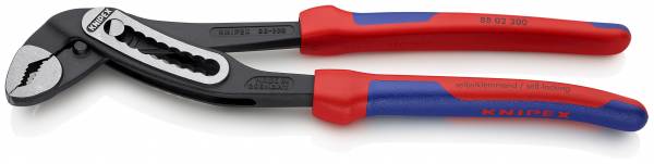 KNIPEX 88 02 300 Alligator® Wasserpumpenzange 300 mm schwarz atramentiert mit Mehrkomponenten-Hülle