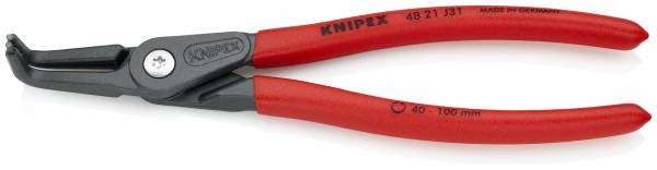 KNIPEX 48 21 J31 Präzisions-Sicherungsringzange für Innenringe in Bohrungen 210 mm grau atramentiert