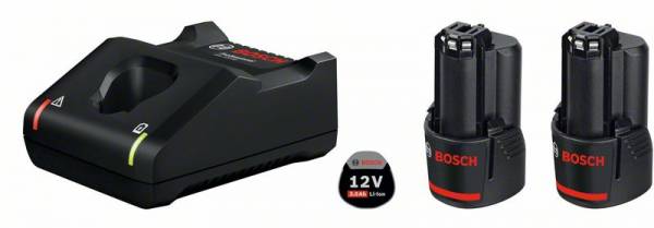 Bosch Akku Starter-Set: 2 x GBA 12 Volt, 3.0 Ah und GAL 12V-40 1600A019RD