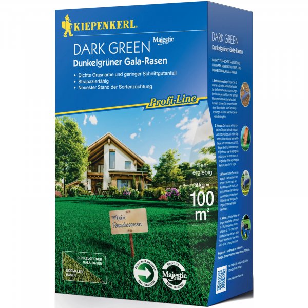 Rasensamen Grüner Gala Rasen 2 kg Profi-Line Dark Green Kiepenkerl