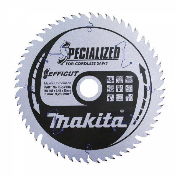 Makita EFFICUT Specialized Sägeblatt 165x1,45x20, 56Z B-57336