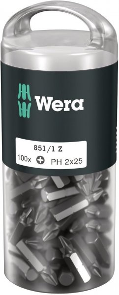 Wera Bit 1/4 PH 2x25 851/1 TZ 100er Pack
