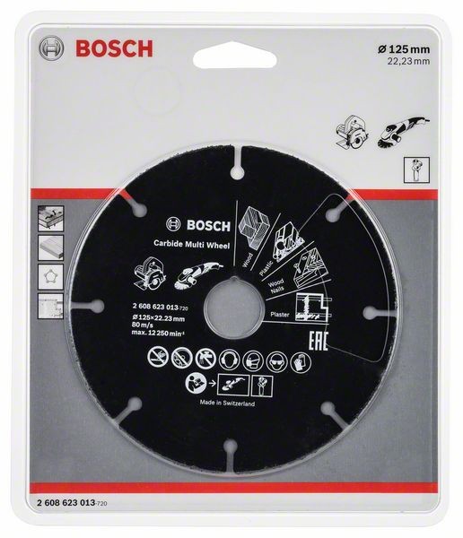 Bosch Trennscheibe Hartmetall Multi Wheel, 125 mm, 22,23 mm, 1 mm