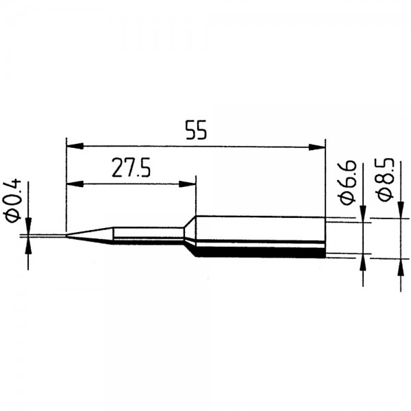 Lötspitze Bleistiftspitz 0,4mm Verläng. Ersa